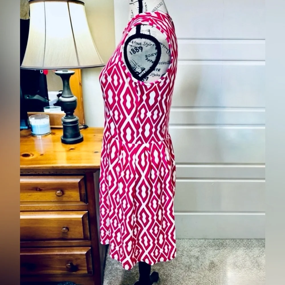 JUDE CONNALLY Mary Pat Pink IKat Jude Cloth Sheath Dress Pockets Sz Small - Picture 7 of 12